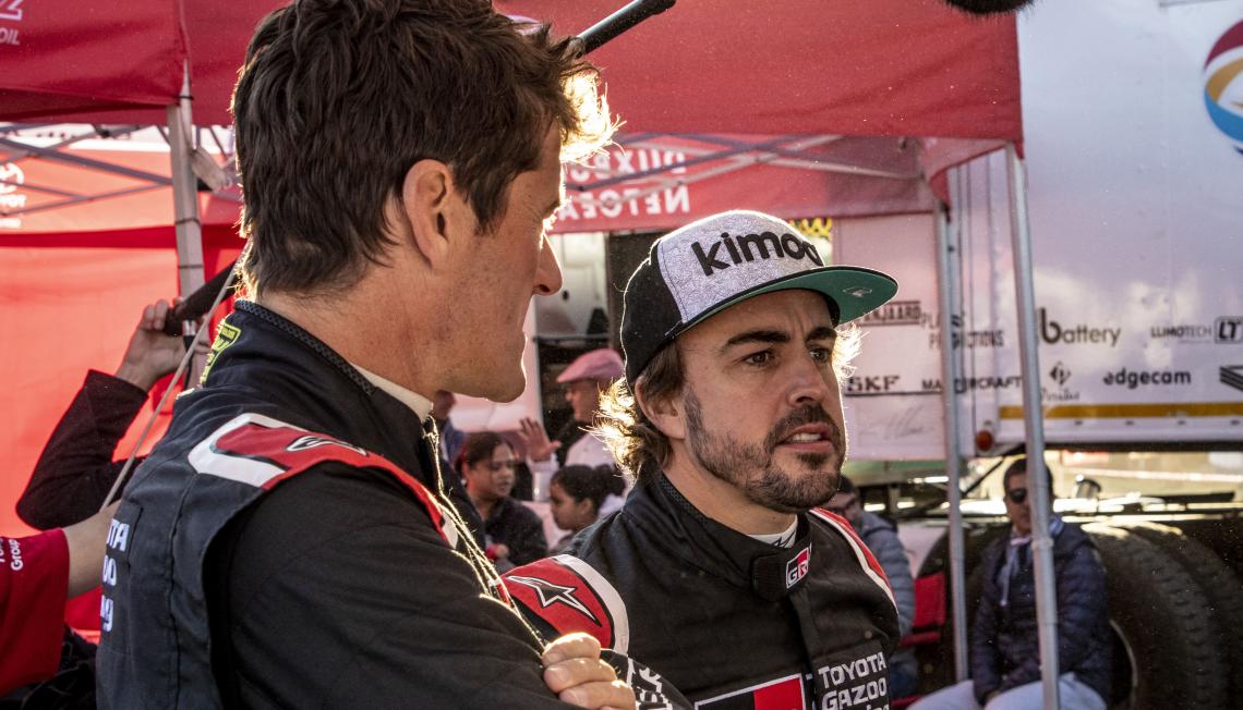 Alonso junto a Coma, su compañero de tripulación en la prueba sudafricana.