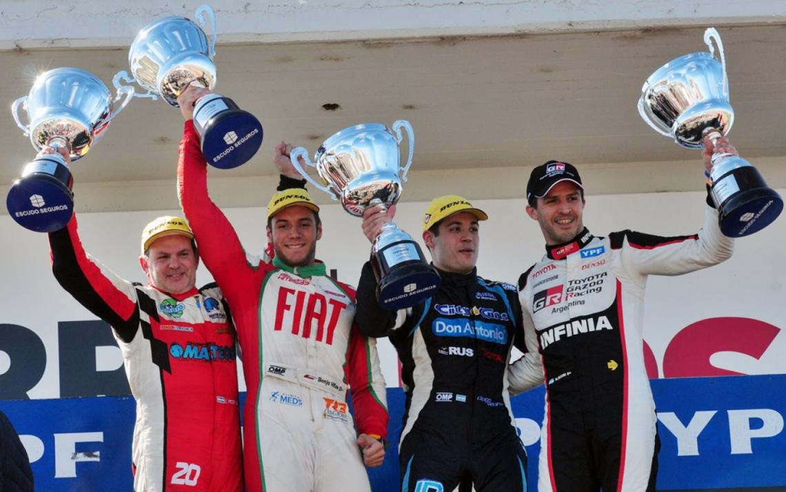 Gastón Pacioni, Benjamin Hites, Diego Azar y Matías Rossi, los ganadores del fin de semana.