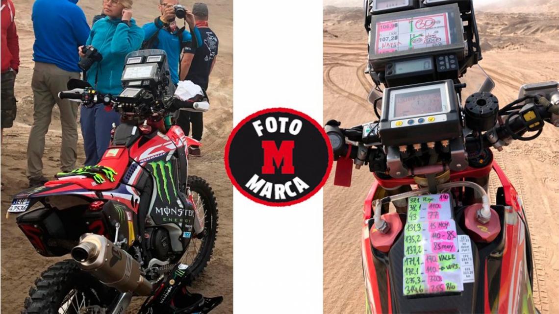 Marca tuvo acceso a las fotos que muestran las anotaciones ubicadas en la Honda N°47. En la imagen izquierda, se aprecia la presencia de un elemento (posiblemente de tela o cuero) que tapa las indicaciones, las cuales se ven con claridad en la de la derecha. 